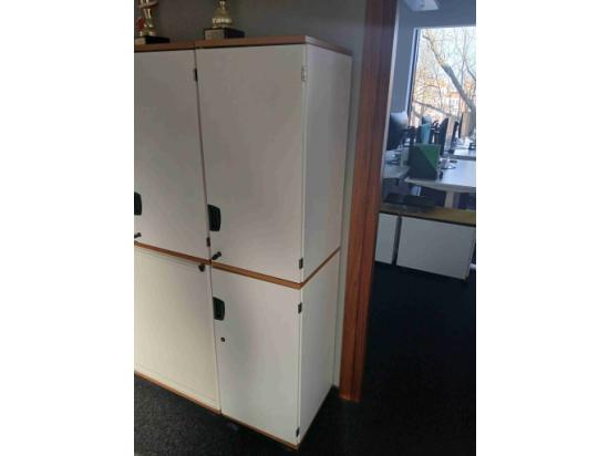 Szafa Na Klucz 2 Poziomowa Z Drewnopodobna Gora 40x40x164cm