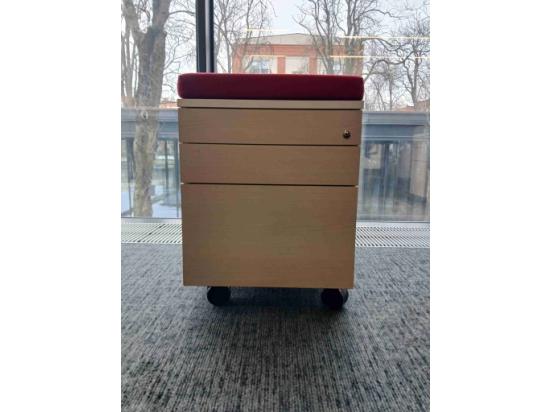 Kontenerek 3 Szuflady Biały Z Poduszką Mix