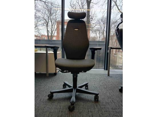 Fotel Biurowy Z Zagłówiem Szary