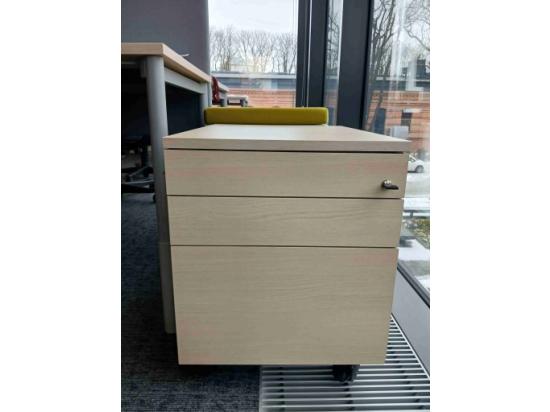 Kontenerek 3 Szuflady Biały Z Góra Beż