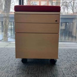 Kontenerek 3 Szuflady Biały Z Poduszką Mix