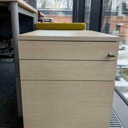 Kontenerek 3 Szuflady Biały Z Góra Beż